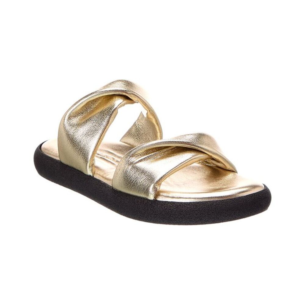 Baldinini Leather Sandal, Metallic